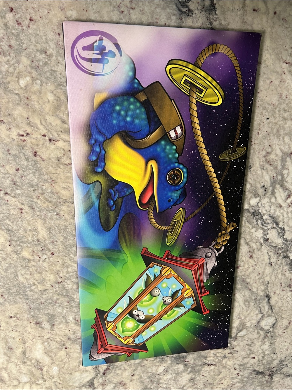 Canvas Art Frog and Clock